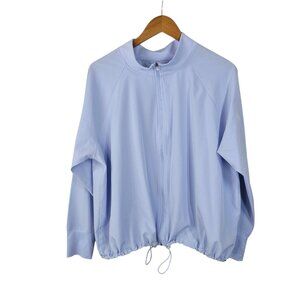 MTA Plus size 2X 18/20 spring Jacket Stretch blue Athletic Lightweight Cinch